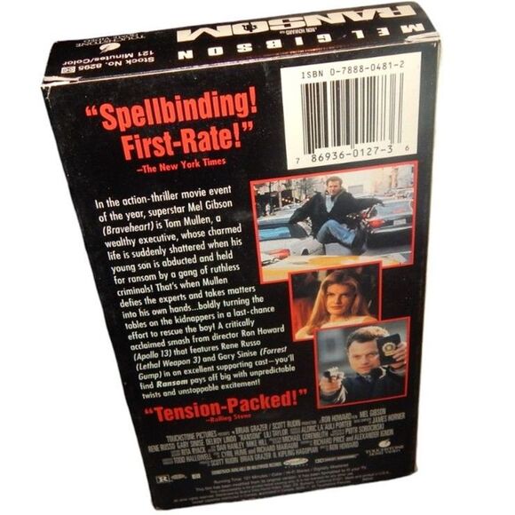 Ransom Mel Gibson Gary Sinise vintage VHS in original case - Picture 3 of 5